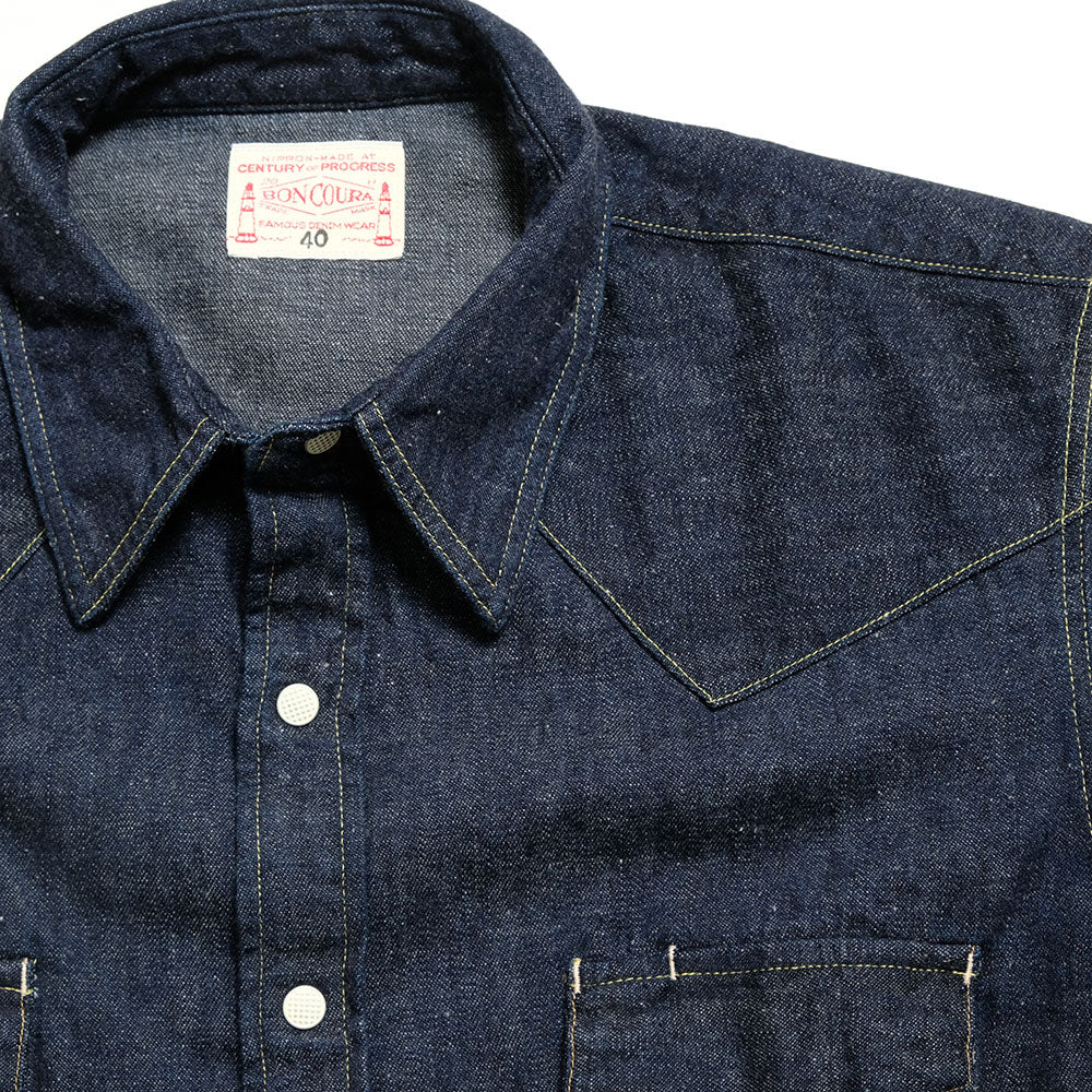 BONCOURA - BONCOURA Western Shirt - Denim - 142803615