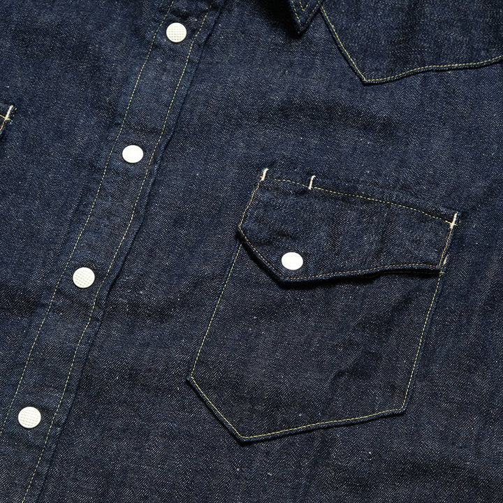 BONCOURA - BONCOURA Western Shirt - Denim - 142803615