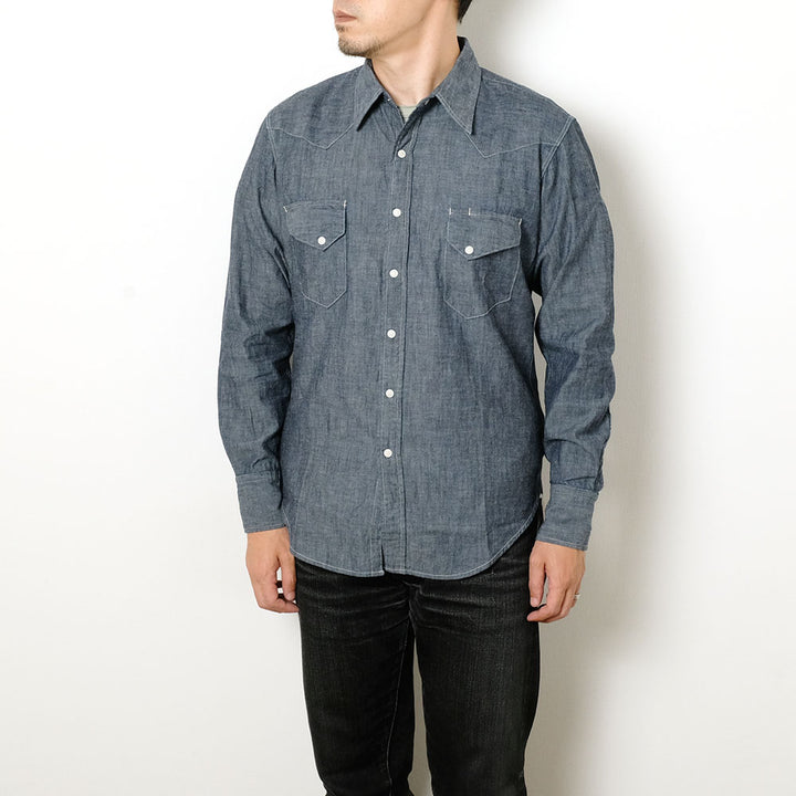 BONCOURA - BONCOURA Western Shirt - Chambray - 142860254