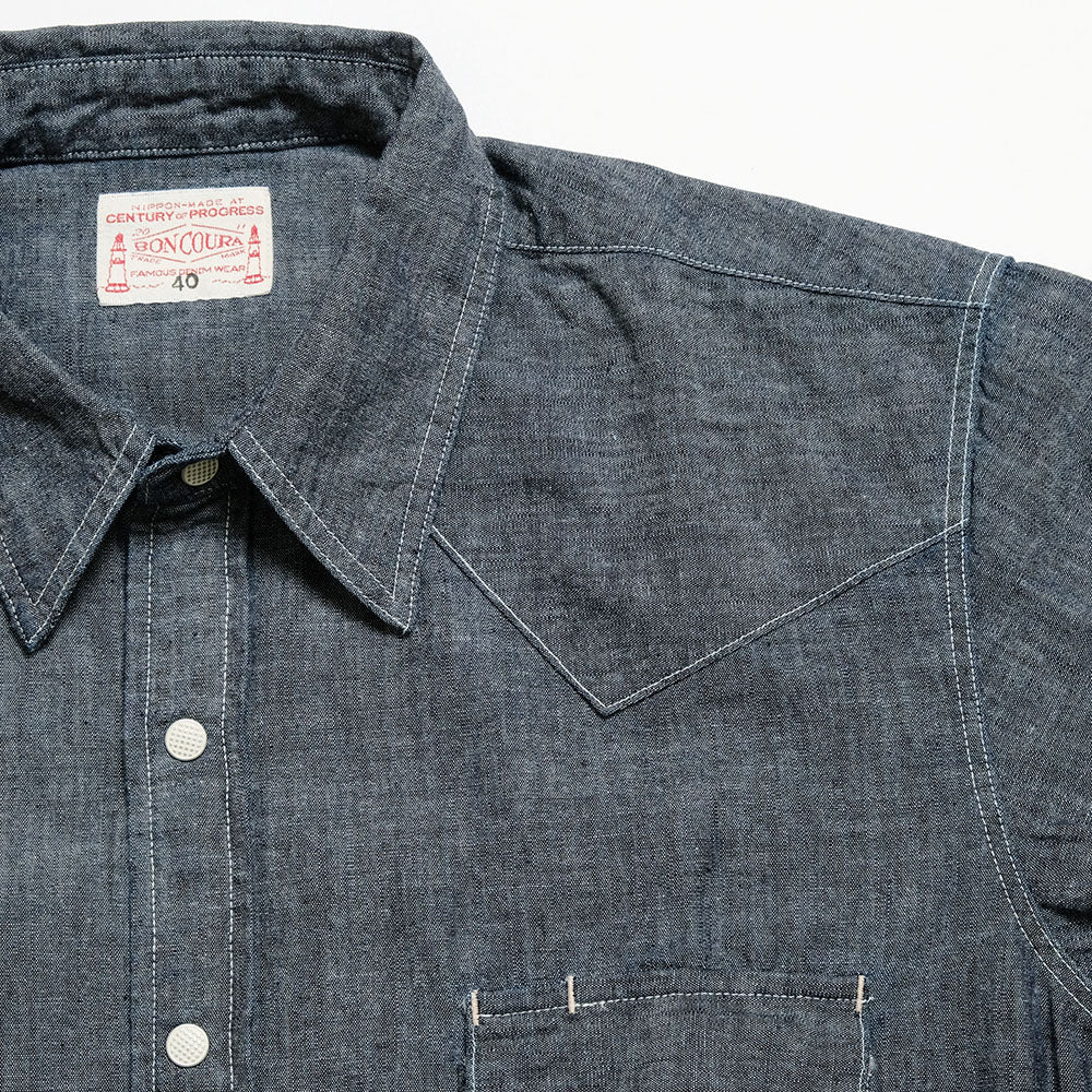 BONCOURA - BONCOURA Western Shirt - Chambray - 142860254