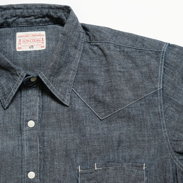 BONCOURA - BONCOURA Western Shirt - Chambray - 142860254