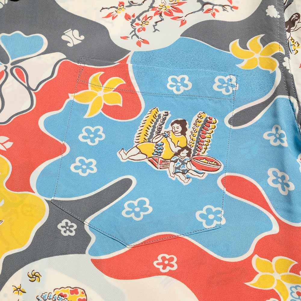 SUN SURF - S/S RAYON HAWAIIAN SHIRT - PARADISE HULA - SS39624