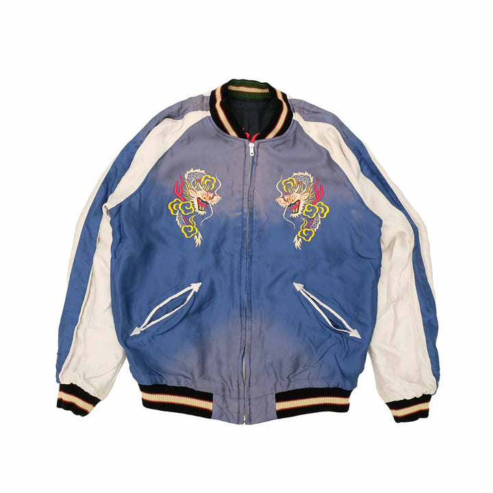 TAILOR TOYO - Acetate Souvenir Jacket - RED TIGER x EAGLE - (AGING MODEL) - TT15793-119