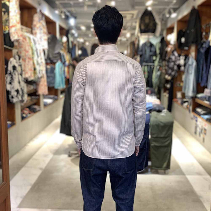 Orgueil - Shawl Collar Shirt - Stripe - OR-5007E