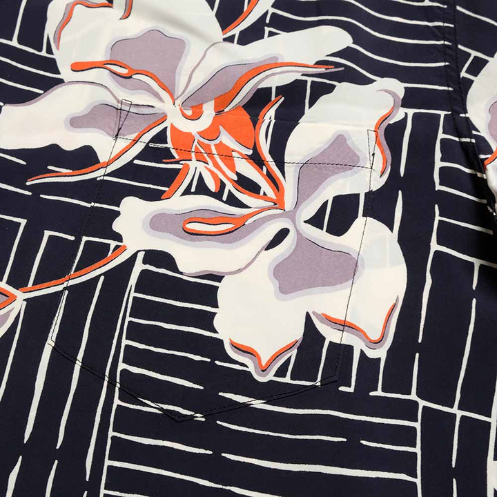 SUN SURF - S/S RAYON HAWAIIAN SHIRT - WHITE GINGER - SS39615