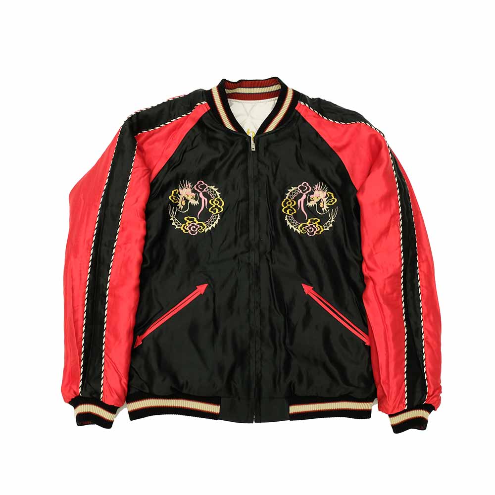 TAILOR TOYO - Acetate Quilted Souvenir Jacket - LANDSCAPE × DUELLING DRAGONS - TT15543-190