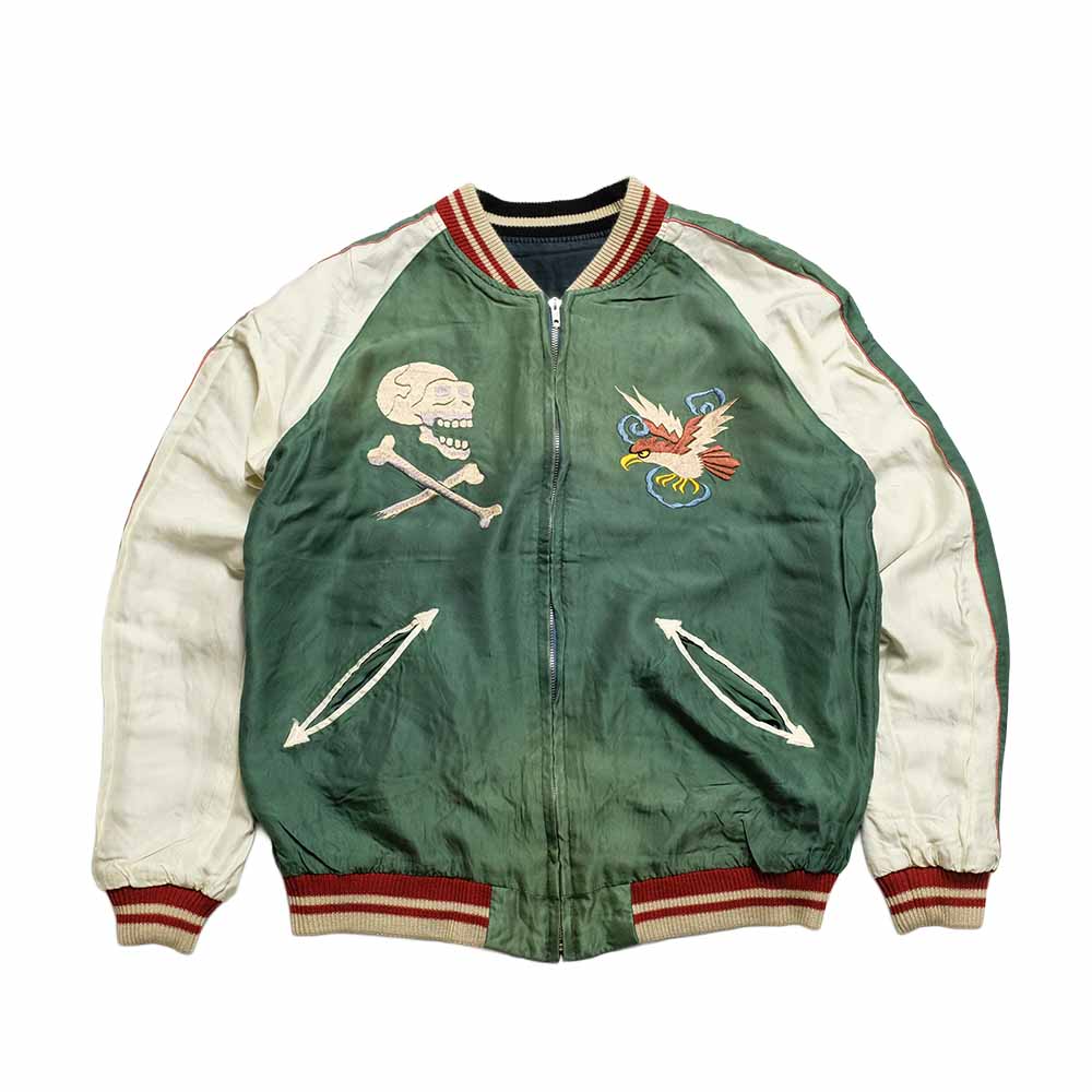 TAILOR TOYO - Acetate Souvenir Jacket AGING MODEL - TIGER HEAD x CHEVY LOVER - TT15878-119