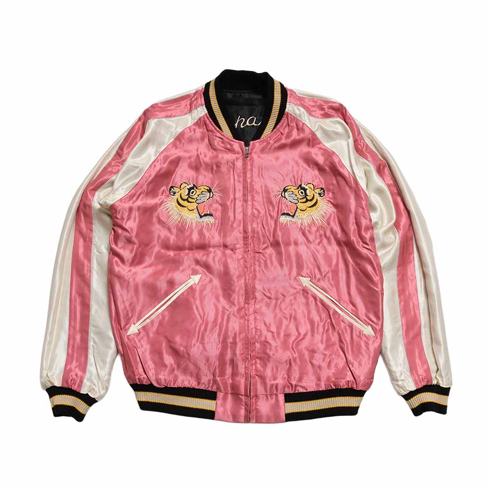 TAILOR TOYO - Acetate Souvenir Jacket - WHITE DRAGON x TIGER HEAD - TT15972-219