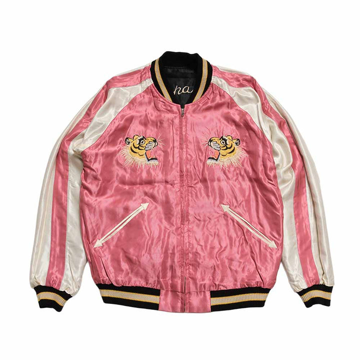 TAILOR TOYO - Acetate Souvenir Jacket - WHITE DRAGON x TIGER HEAD - TT15972-219