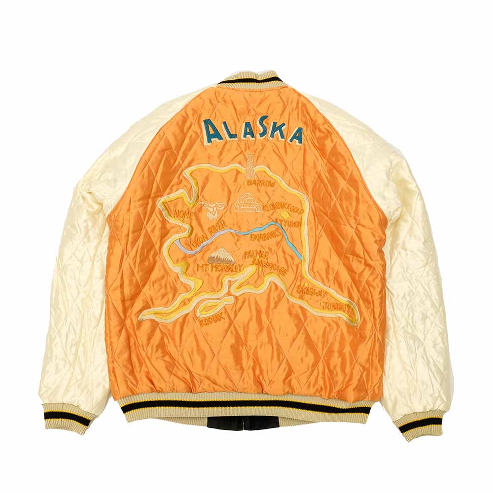 TAILOR TOYO - Velveteen Souvenir Jacket - POLAR BEAR x ALASKA MAP