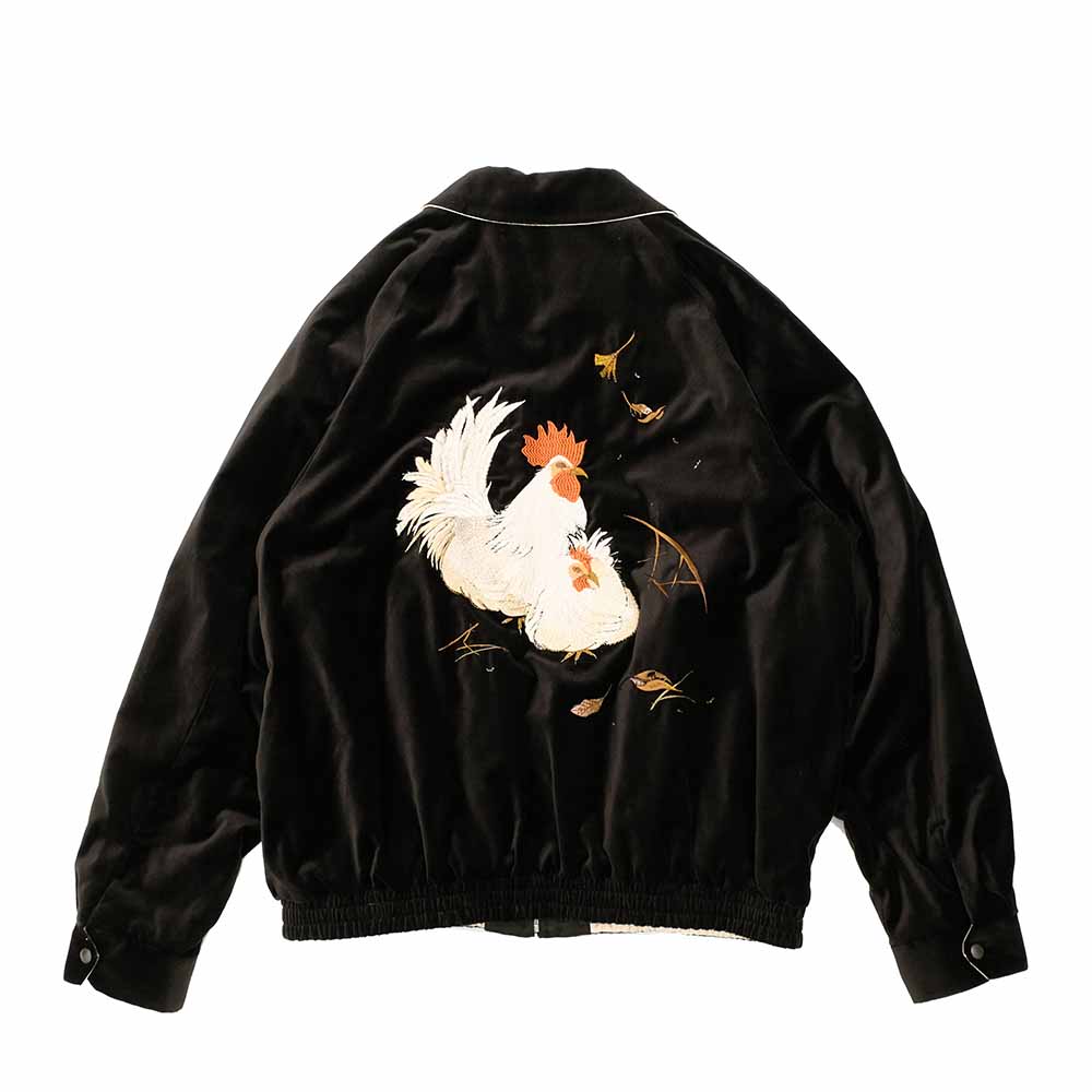 OLD JOE BRAND - STUNNING VELVET SOUVENIR JACKET - Niwatori(Rooster) to Hiyoko(Chick) - 252OJ-JK12