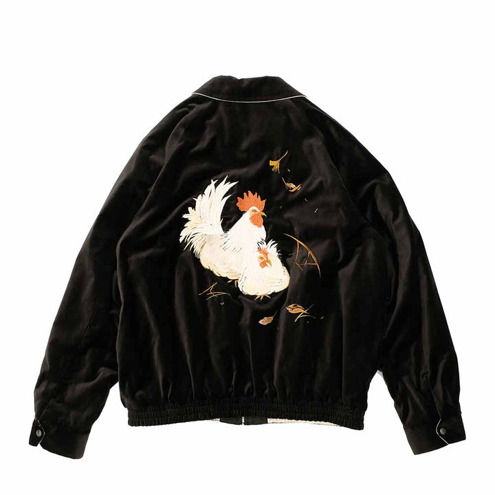 OLD JOE BRAND - STUNNING VELVET SOUVENIR JACKET - Niwatori(Rooster) to Hiyoko(Chick) - 252OJ-JK12