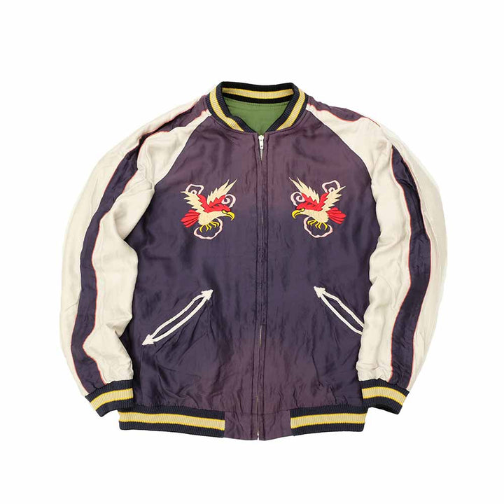 TAILOR TOYO - Acetate Souvenir Jacket - WHITE TIGER x LANDSCAPE - (AGING MODEL) - TT15545-145