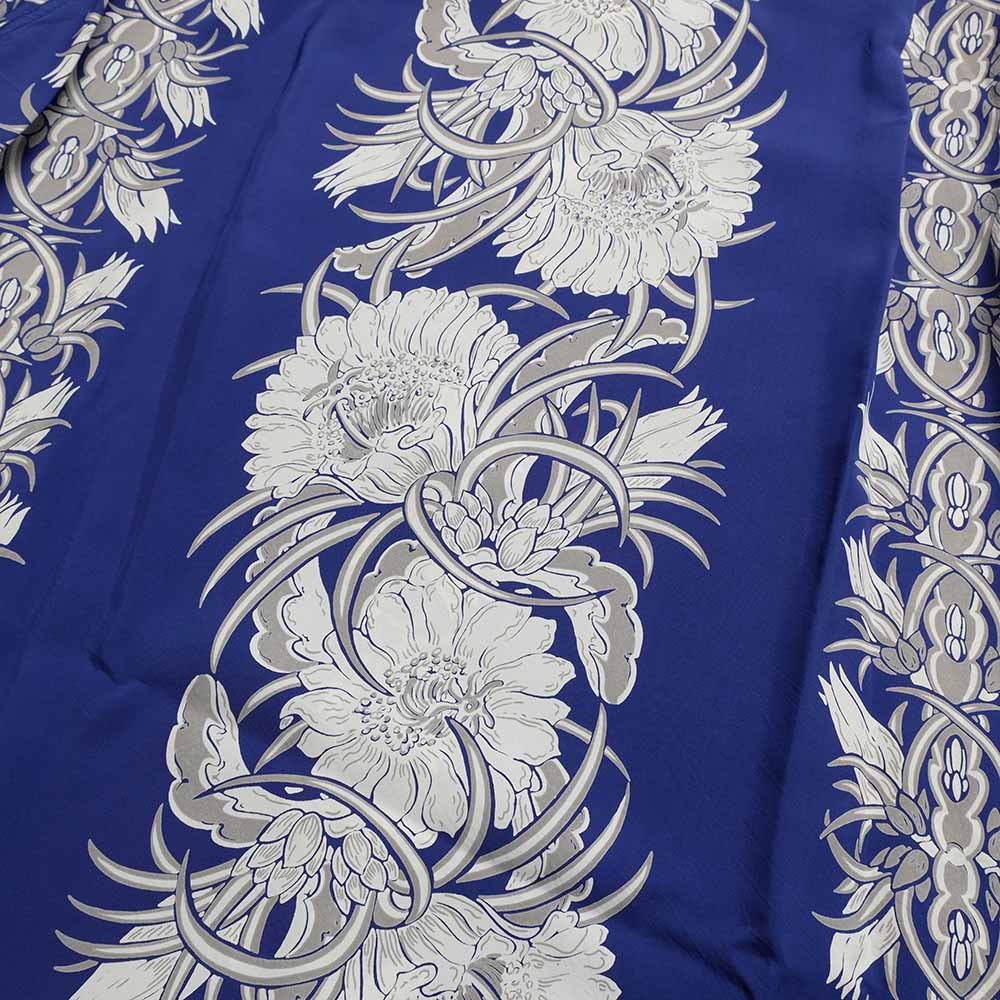 SUN SURF - L/S RAYON HAWAIIAN SHIRT - NIGHT BLOOMING CEREUS BORDER - SS29602
