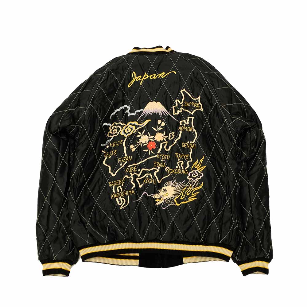 TAILOR TOYO - Velveteen Souvenir Jacket - ROARING TIGER x JAPAN MAP - TT15792-128