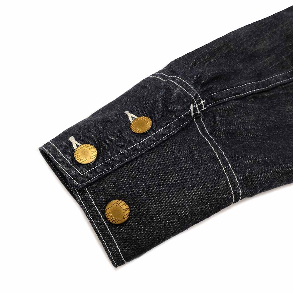 HEADLIGHT - 9.5oz. SPECIAL WEAVE DENIM DOUBLE BREASTED COAT - HD15844