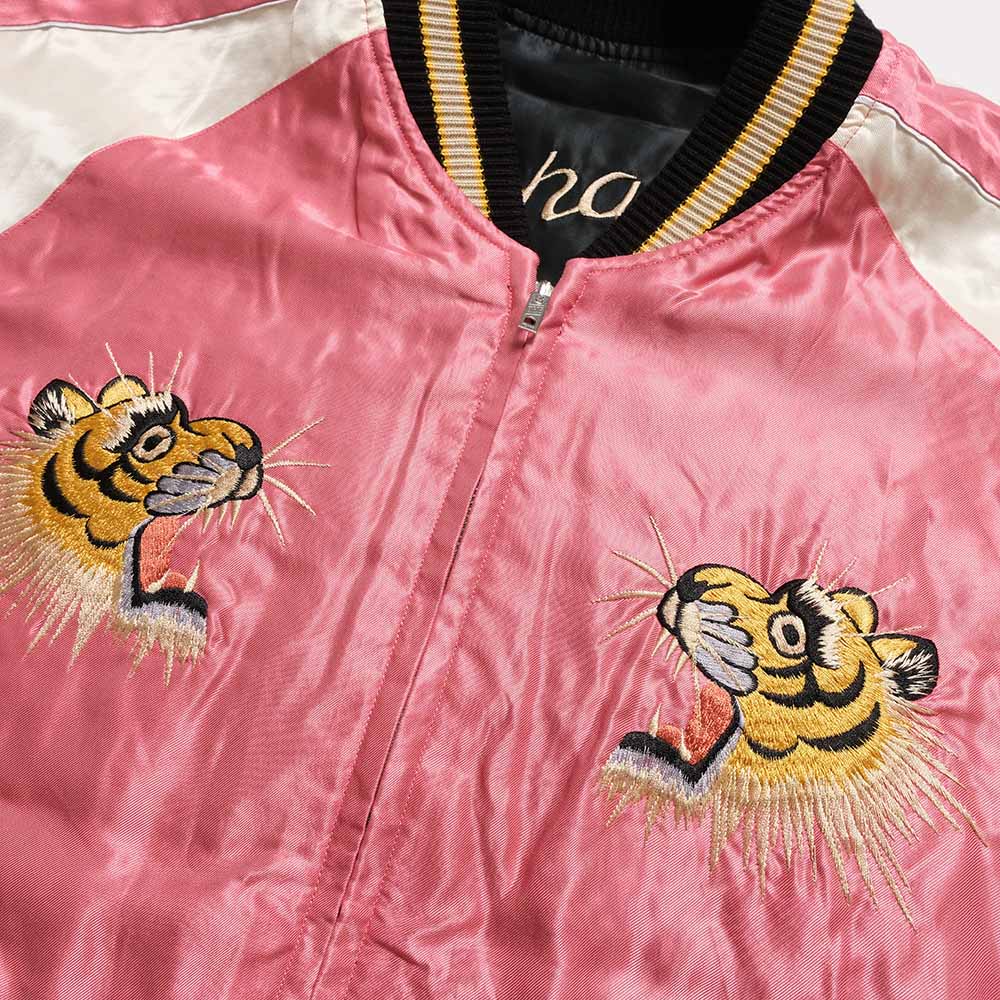 TAILOR TOYO - Acetate Souvenir Jacket - WHITE DRAGON x TIGER HEAD - TT15972-219