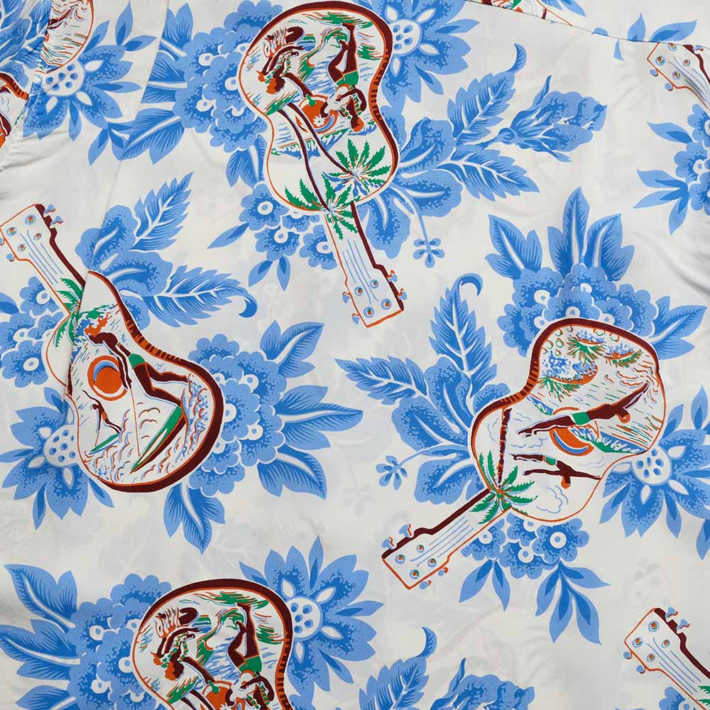 SUN SURF - S/S RAYON HAWAIIAN SHIRT - UKULELE MELODY - SS39613