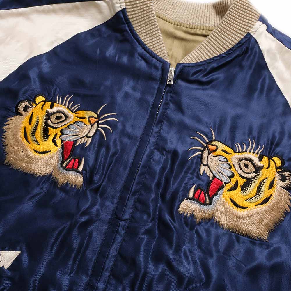 TAILOR TOYO - HINOYA EXCLUSIVE - ACETATE SOUVENIR JACKET - FIGHTING HAWK x TIGER HEAD - TT16013HY