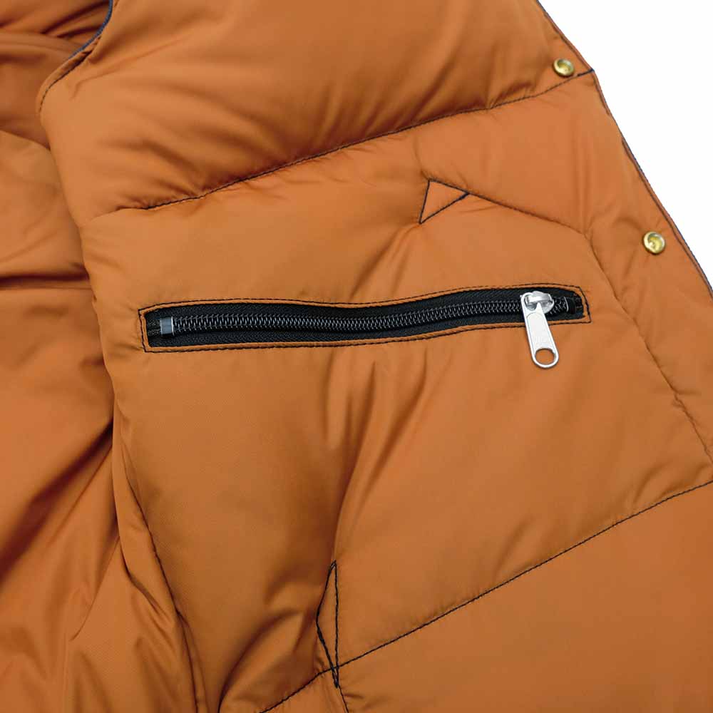 WAREHOUSE × Rocky Mountain Featherbed - CANVAS DOWN VEST - WHRM-2223
