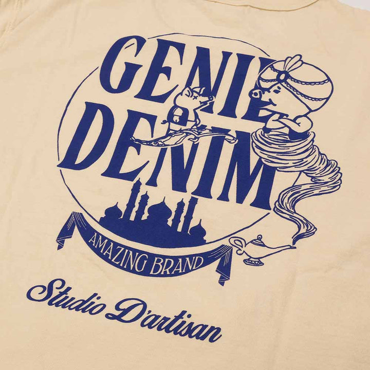 STUDIO D’ARTISAN - PRINT L/S T-SHIRT - GENIE DENIM - 8195A