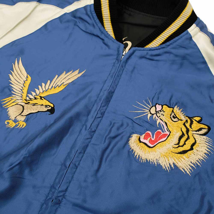 TAILOR TOYO - Acetate Souvenir Jacket - WHITE TIGER × GOLD DRAGON - TT15790-119