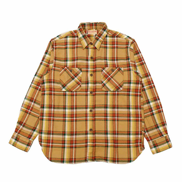 SUGAR CANE - TWILL PLAID WORK SHIRT - SC29565