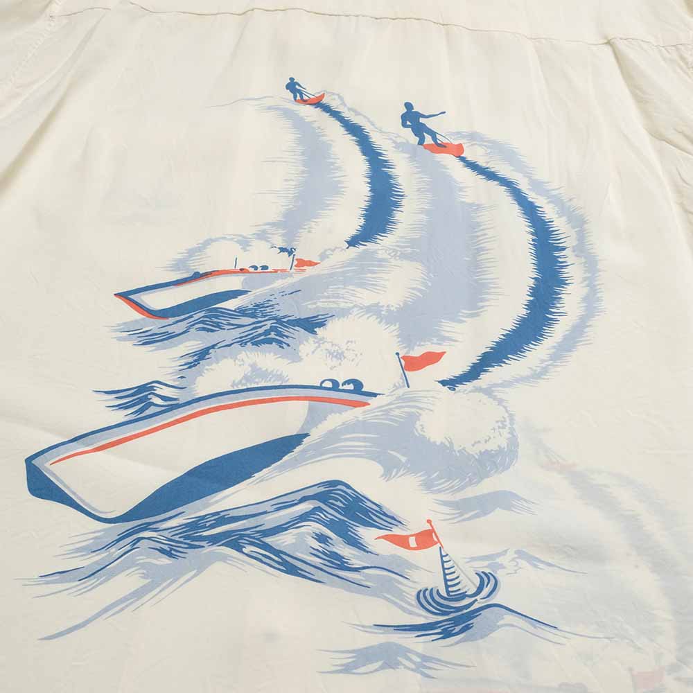 SUN SURF - S/S RAYON HAWAIIAN SHIRT - WATER SKIING - SS39630