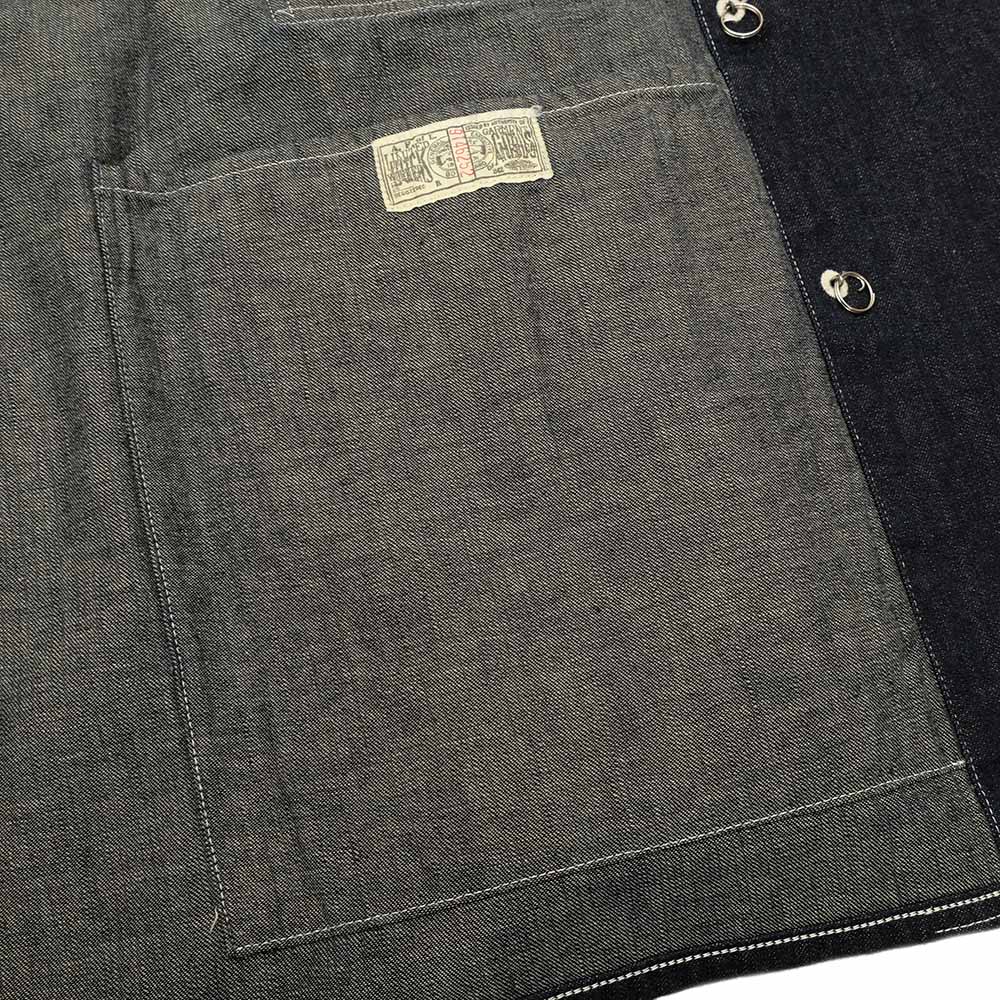 HEADLIGHT - 9.5oz. SPECIAL WEAVE DENIM DOUBLE BREASTED COAT - HD15844