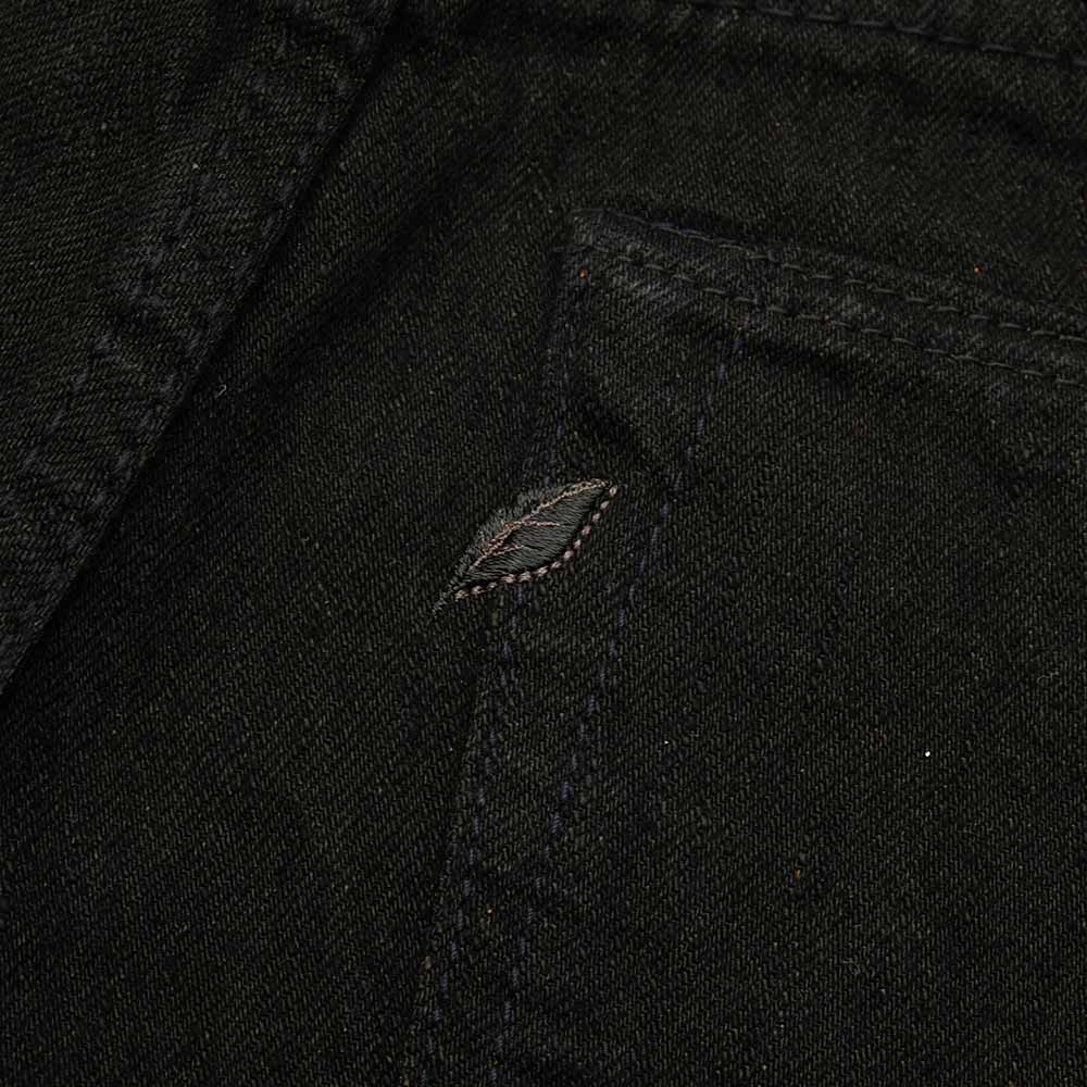Pure Blue Japan Lot.TCD-005-BK 14oz Teacore Black Denim Selvedge Jeans TCD-005-BK