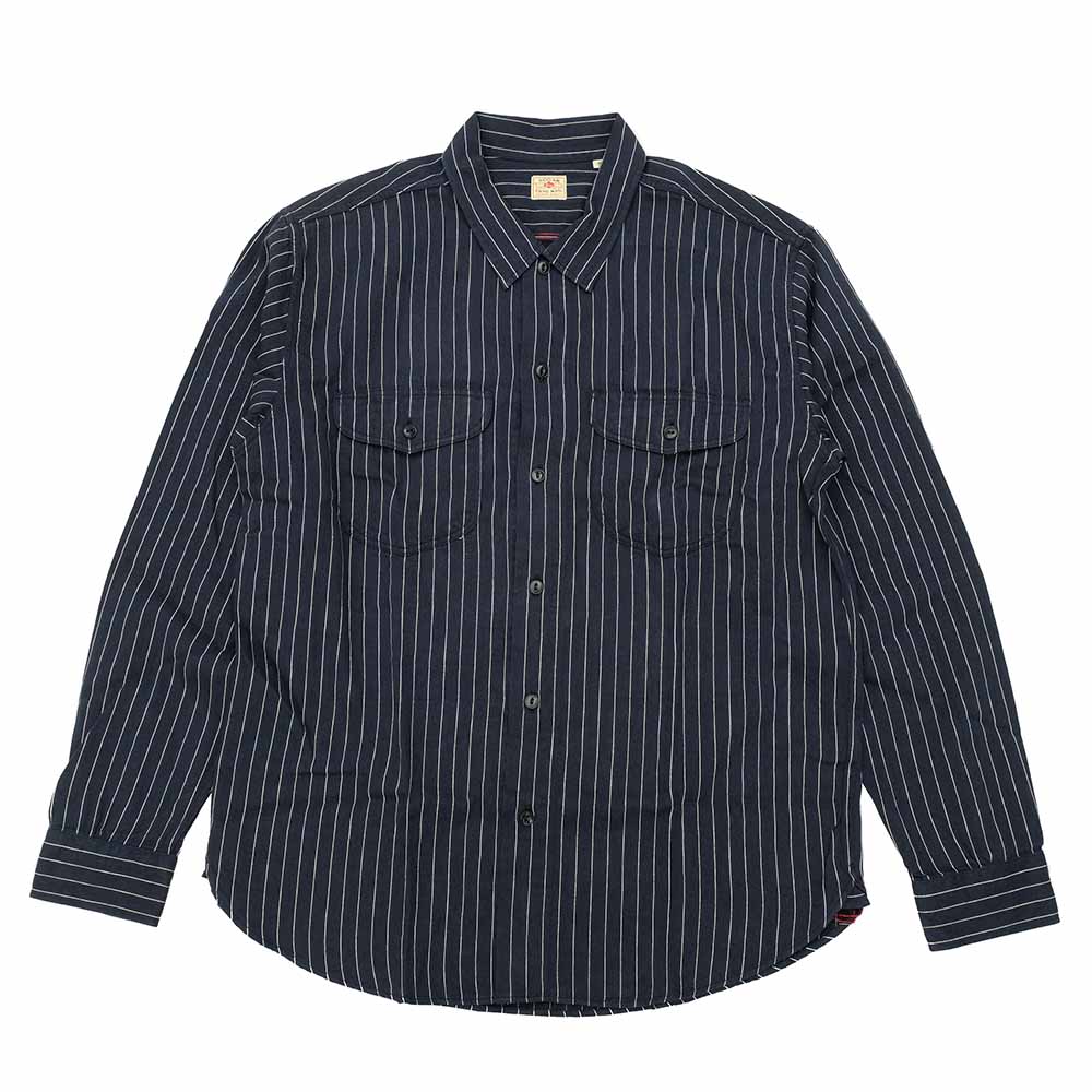 SUGAR CANE - COKE STRIPE L/S WORK SHIRT - SC28652