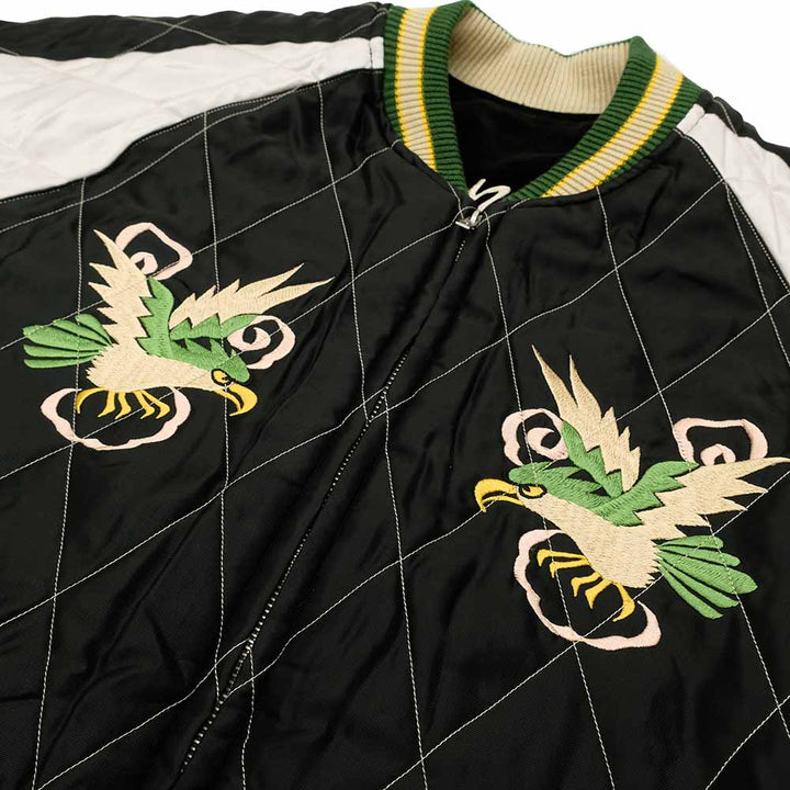 TAILOR TOYO - Mid 1950s Style Velveteen Souvenir Jacket - SPIDERWEB, SNAKE & SKULL × DRAGON & TIGER - TT15666