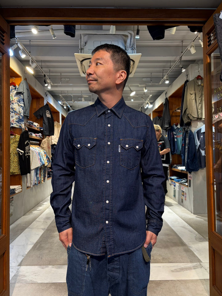 BLUE BLUE - ST814 Light Denim Western Shirt - 1005988