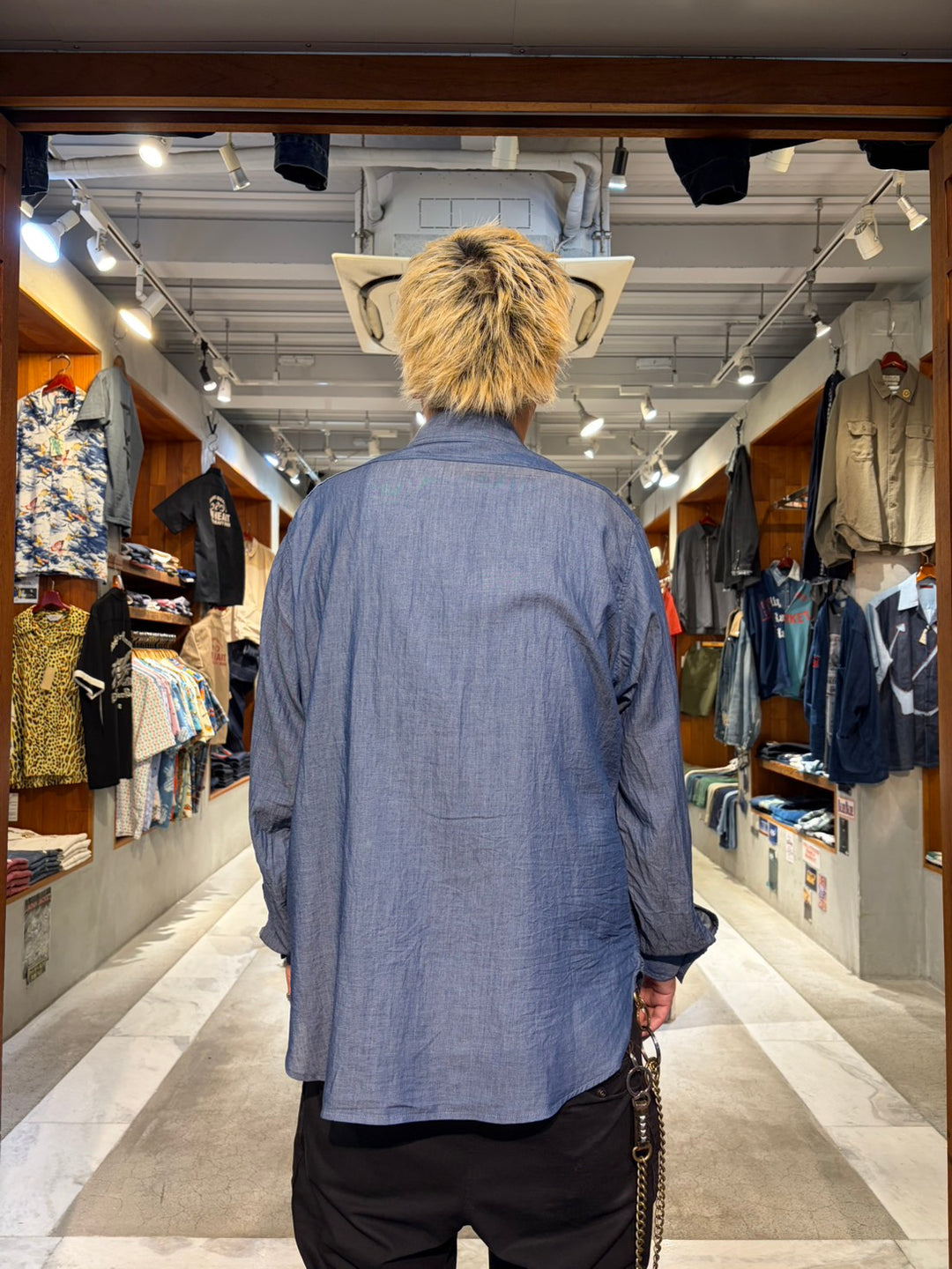 BLUE BLUE - Super Light Denim Long Sleeve Shirt - 1020369