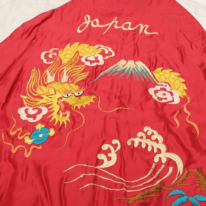 TAILOR TOYO - Acetate Quilted Souvenir Jacket - JAPAN MAP × GOLD DRAGON - TT15791-145