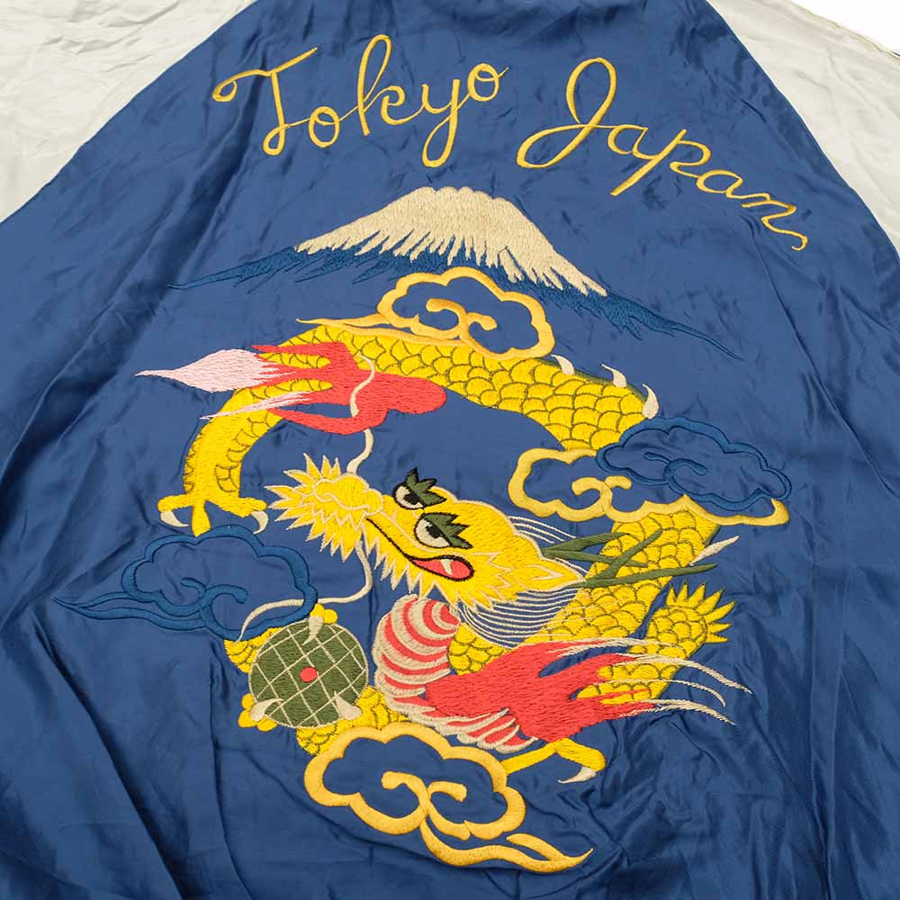 TAILOR TOYO - Acetate Souvenir Jacket - WHITE EAGLE x GOLD DRAGON - TT15491-119