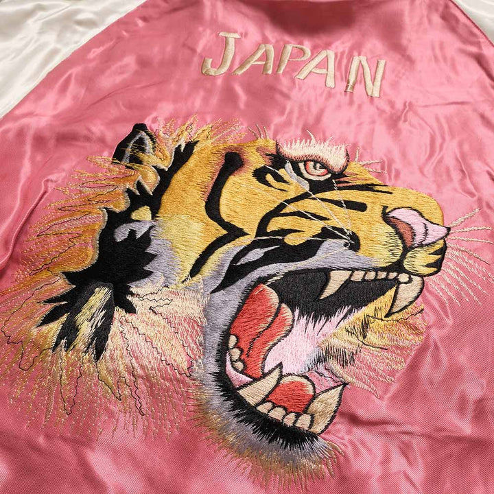 TAILOR TOYO - Acetate Souvenir Jacket - WHITE DRAGON x TIGER HEAD - TT15972-219
