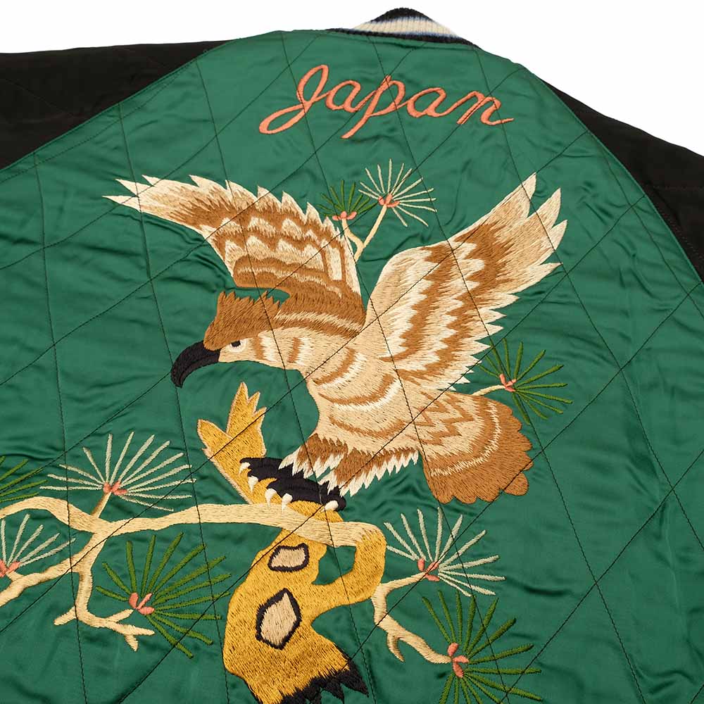 TAILOR TOYO - Mid 1950s Style - Velveteen × Acetate Quilted Souvenir Jacket - Stencil Paint - TOYO ENTERPRISE 60th Anniversary - Special Edition - TIGER HEAD × EAGLE - TT15809