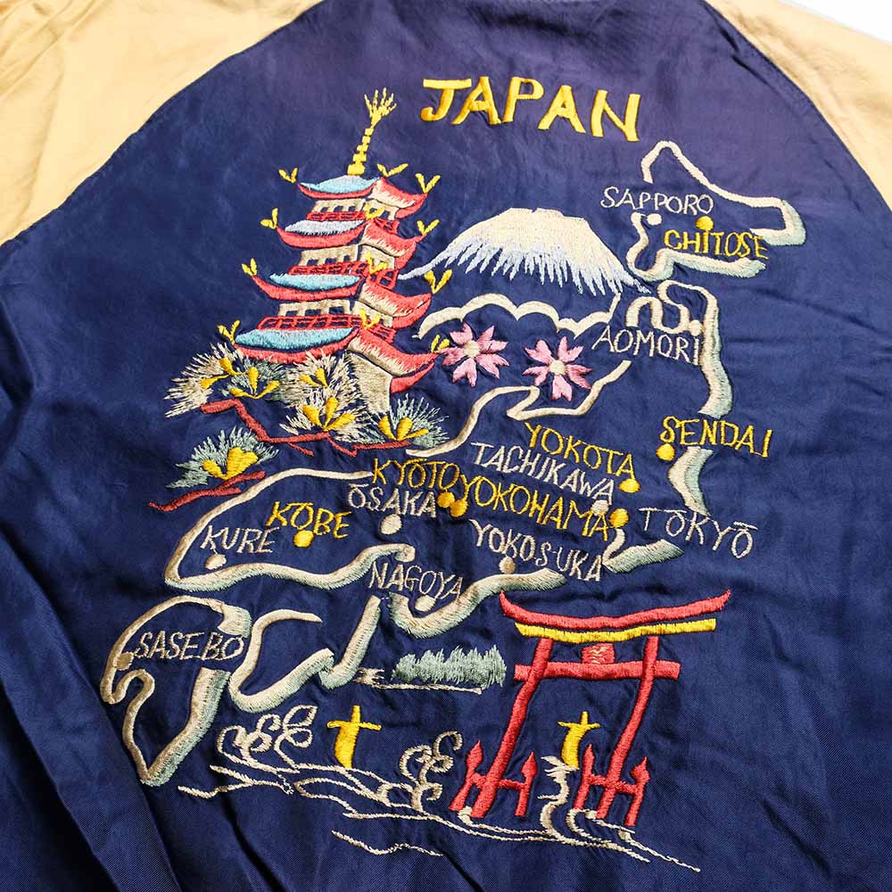 TAILOR TOYO - Acetate Souvenir Jacket - EAGLE ＆ DRAGON x JAPAN MAP - (AGING MODEL) - TT15907-125
