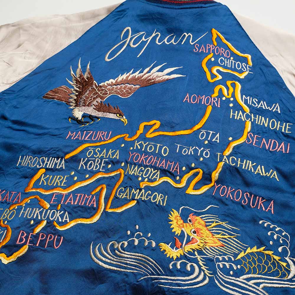 TAILOR TOYO - Acetate Souvenir Jacket - KOSHO ＆ CO. - Special Edition - EAGLE ＆ DRAGON × JAPAN MAP - TT15911-159