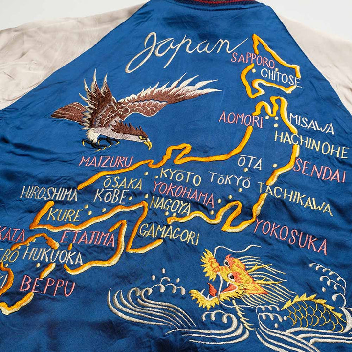 TAILOR TOYO - Acetate Souvenir Jacket - KOSHO ＆ CO. - Special Edition - EAGLE ＆ DRAGON × JAPAN MAP - TT15911-159