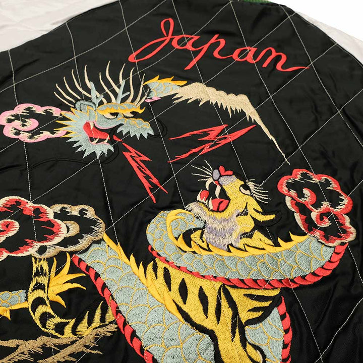 TAILOR TOYO - Mid 1950s Style Velveteen Souvenir Jacket - SPIDERWEB, SNAKE & SKULL × DRAGON & TIGER - TT15666