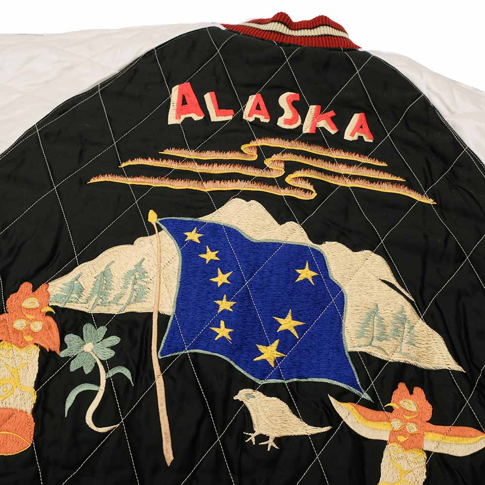 GOLD アラスカ 刺繍 スカジャン スーベニア 港商 ALASKA XL GOLD