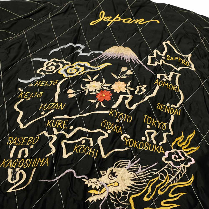 TAILOR TOYO - Velveteen Souvenir Jacket - ROARING TIGER x JAPAN MAP - TT15792-128