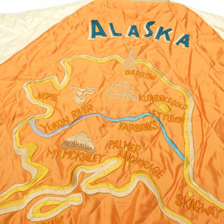 TAILOR TOYO - Velveteen Souvenir Jacket - POLAR BEAR x ALASKA MAP - TT15792-119