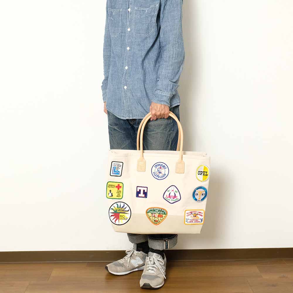 Heritage Leather VINTAGE PATCH DAY TOTE HLC-9212 – HINOYA Online Store
