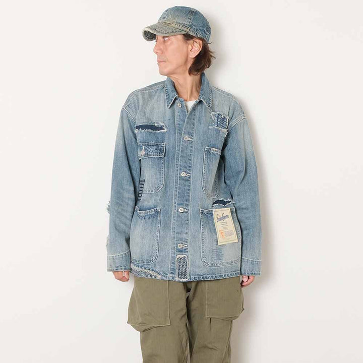 UNIVERSAL OVERALL - 12.75oz CONE DENIM REMAKE COVERALL - HT2433400-F