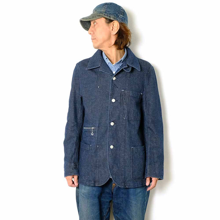 Soundman - Coverall Jacket - Birmingham - Cotton / Linen Honey court Denim - M374-507Z