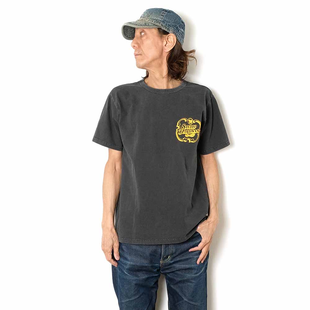 STUDIO D’ARTISAN - USA COTTON T-SHIRT - PIGMENT DYE - 8207A