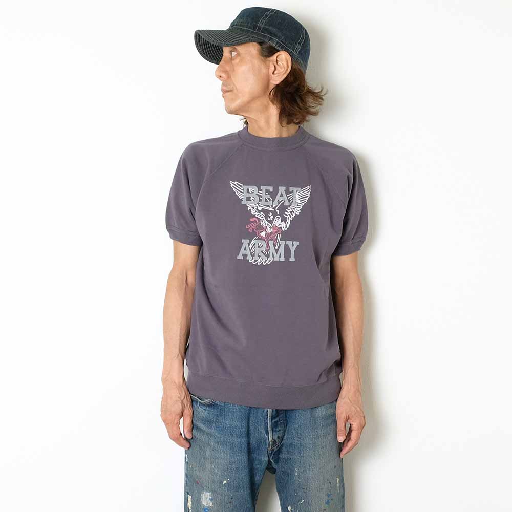 WAREHOUSE - 2ND HAND SERIES Lot.4104 S/S SWEAT - BEAT ARMY - 4104BEA-25